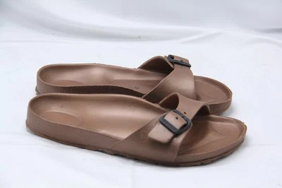 Birkenstock Madrid EVA 凉鞋女式 EU 37 US 6-6.5 金属色 Cooper 一脚蹬 — 第 1/4 张图片