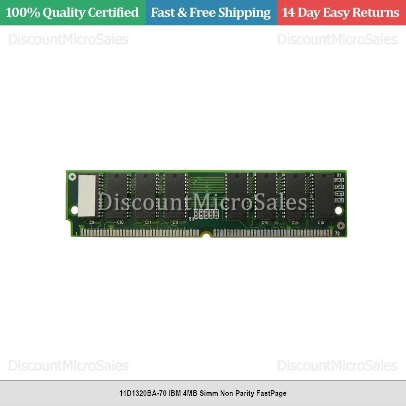11D1320BA-70 IBM 4MB Simm Non Parity FastPage - Image 1 of 1