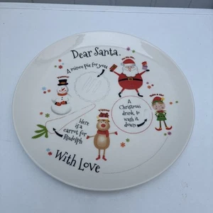PLATE CHRISTMAS NIGHT BEFORE CHRISTMAS TREATS FOR SANTA PLATTER UNUSED BNWOB - Picture 1 of 1