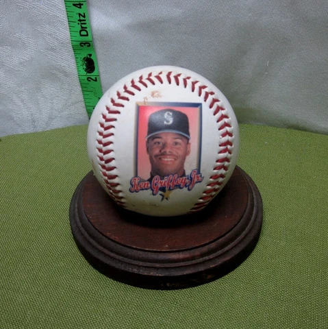 KEN GRIFFEY JR. baseball Seattle Mariners 1997 beat-up Wheaties All-Stars ball Cover