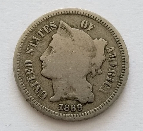 1869 Three Cent Piece - 3c United States - Philadelphia Mint Cover