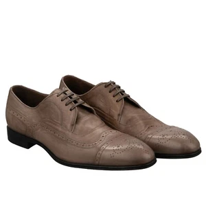 DOLCE & GABBANA Leather Derby Shoes PORTOFINO Beige 40 US 7 - Picture 1 of 7