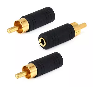 (3x) 3,5 mm 1/8" conector estéreo a 1-RCA macho enchufe divisor y adaptador de cable de audio - Imagen 1 de 1