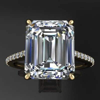 Anillo de plata 925 maciza certificado natural 5,25 quilates VS1/diamante blanco Foto 1 de 4