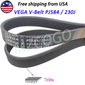 Fit VEGA V-Belt PJ584 / 230J 7Ribs Drive Belt Multi Groove Belt Multi Wedge Belt - Picture 1 of 9