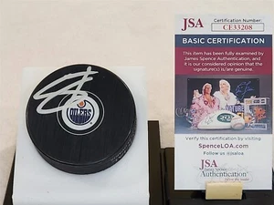 JEFF SKINNER signed OILERS puck JSA COA - Picture 1 of 2
