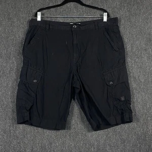 Calvin Klein Mens W38 Cargo Shorts Black Graph Check Utility Pockets Zip Fly - Picture 1 of 17