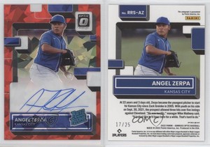 2022 Panini Donruss Optic Red Cracked Ice Prizm /25 Angel Zerpa Rookie Auto RC