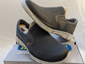 skechers memory foam gray