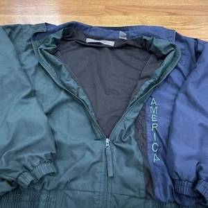 Vintage Perry Ellis America Active Windbreaker Jacket Size X-Large 90s Spell Out - Picture 1 of 5