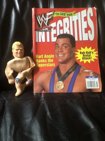 WWF Magazine And Action Figure Kurt Angle Cover