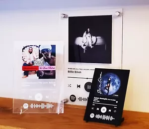 Personalisiertes Lied Musik Plakette Streaming Service maßgeschneidertes Album Cover Kunst Geschenk - Bild 1 von 6
