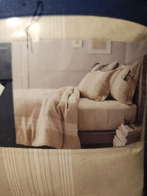 Conjunto de edredom Fieldcrest fio tingido creme azedo queen - Imagem 1 de 4