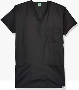 Men's Fashion Seal Healthcare Black Simply Soft Scrub Shirt Top Size XS Long