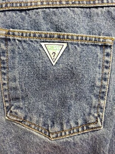Vintage Guess grün Logo Herren Größe 30"X 26,5" Denim Jeans Made in USA - Bild 1 von 10