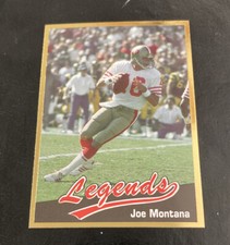 1990 Legends Sports Memorabilia Joe Montana #8 Gold Foil HOF San Francisco 49ers