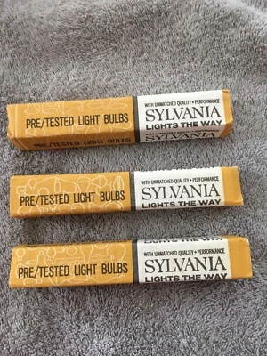 ((3)) Sylvania Frosted Lamp Tube T6 1/2-A  NOS USA Pre/Tested Light Bulbs ~ NIP - Image 1 of 2