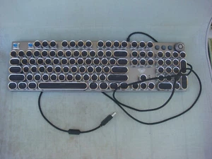 Aula F2088 Mechanical Gaming Keyboard Typewriter Style Blue LED Two Missing Keys - Picture 1 of 4