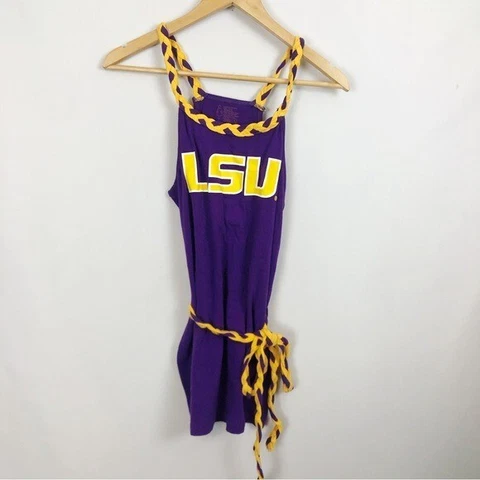 LSU Louisiana State Braided Tank Top With Belt Size M Cover