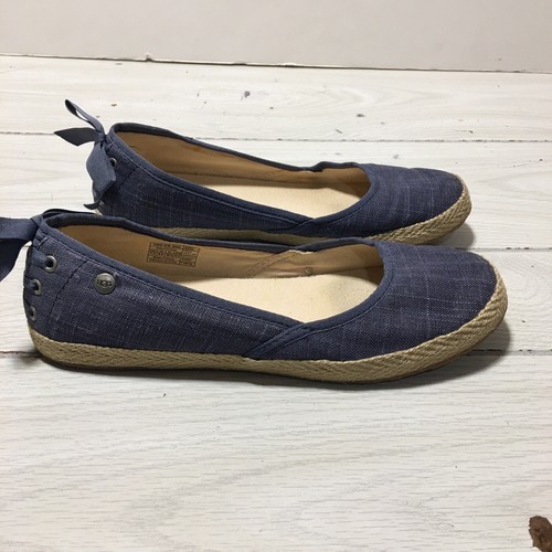 Mocassini espadrilla Ugg Australia donna tela taglia 7 5