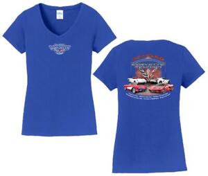 11th Annual Corvette Reunion @ BACK TO THE BRICKS WOMENS T Shirt ROYAL BLUE SM L