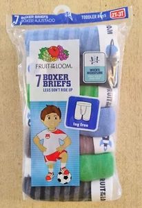 Fruit of the Loom Boys Underwear Boxer Briefs, 4T-5T, Tag Free, Various Colors - Picture 1 of 10