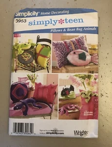 Almohadas y bolsa de frijoles para adolescentes Simplicity Simply # 3953 - Imagen 1 de 3