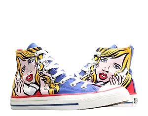 Converse Chuck Taylor All Star Pop-Art Print Royal/Yellow Hi Sneakers 113848 - Picture 1 of 14