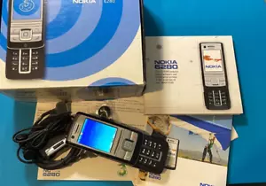 Teléfono Móvil Nokia 6280, Plateado y Negro, Desbloqueado, 3G, En Caja, Bonito Deslizante Retro! - Imagen 1 de 9