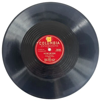 Dinah Shore - Button and Bows / Daddy-O - 38284 Columbia 78rpm 10" Shellac - Image 1 of 4