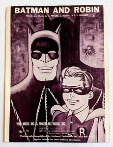 Extremely Rare 1966 Batman and Robin Sheet Music NOT From TV Show - Picture 1 of 3