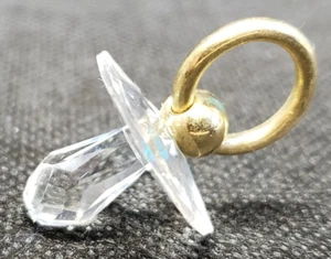 Swarovski Crystal Memories Baby Schnuller Binky 18K vergoldet ohne Box oder COA - Bild 1 von 5