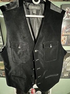 Men’s Large Kenneth Cole Button Up Vest, Suede Look, New With Tags - Picture 1 of 13