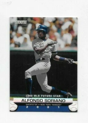 2001 Topps Stadium Baseball Card #182 ALFONSO SORIANO Yankees Future Star mint  - Image 1 of 3