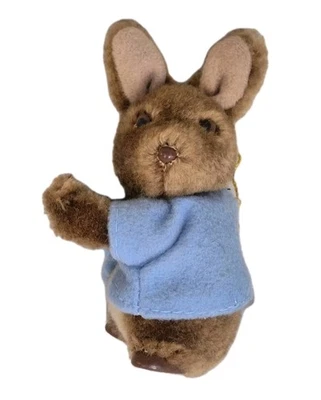 1986 Miniature Peter Rabbit Clip On Paws Plush Eden Toys 4" Vintage  - Image 1 of 4