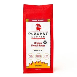Puroast Low Acid Coffee Organic French Roast Ground Coffee, 12 oz Bag - Picture 1 of 7