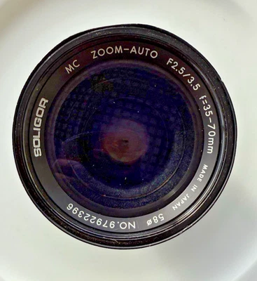 Lente de cámara SOLIGOR F 2,5/3,5 F 35–70 MM, montaje Konica AR Foto 1 de 4