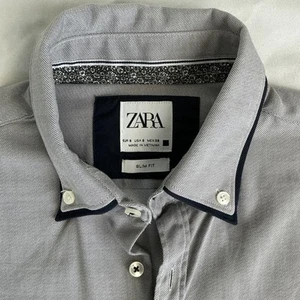 Zara Mens Long Sleeve Button Down Shirt Mens Medium - Picture 1 of 10