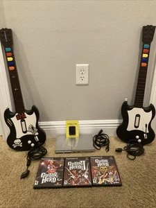 Sony Playstation2 PS2 Konsole - Guitar Hero Bundle - Gitarre, Spiele, Memory Card - Bild 1 von 12