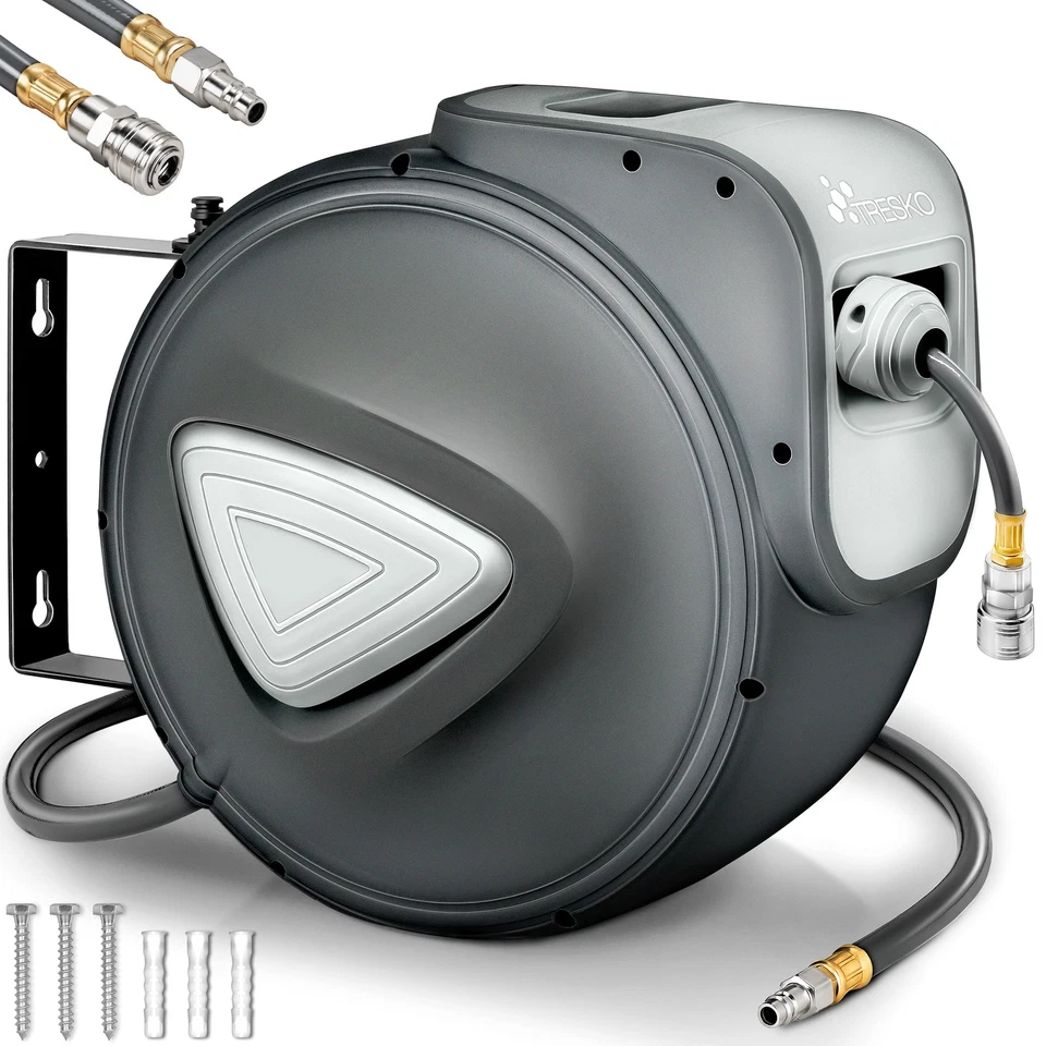 Druckluftschlauch Aufroller Automatik Schlauchtrommel 1/4" Trommel Schlauch NEU - Bild 1 von 1