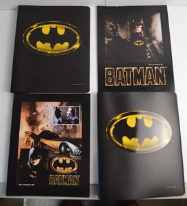2 raccoglitori poli e 2 cartelle vintage Batman Movie 3 anelli Michael Keaton DC 1989 - Foto 1 di 20