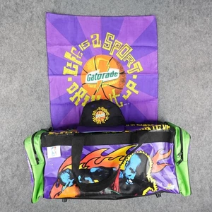 Vintage NBA Gatorade Duffle Bag Hat Cap Snap Back Bandana Frank Kozik Promo 90s - Picture 1 of 20