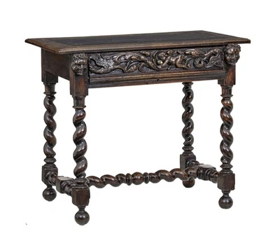 EARLY 19TH CENTURY FLEMISH CARVED WALNUT SIDE TABLE - Image 1 of 4