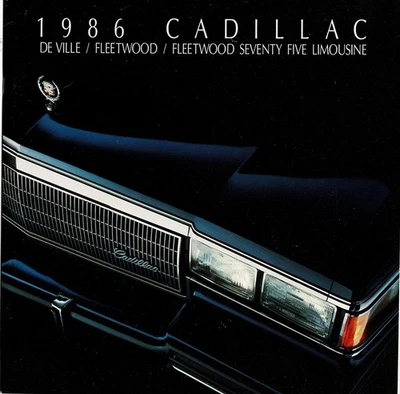 Cadillac Full Line 1986 folleto de sala de exposición de lujo, EX Foto 1 de 3