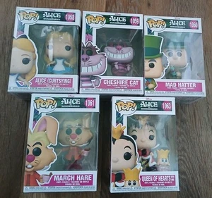 Funko Pop! Disney Alice In Wonderland Bundle #1060 Hare #1061 #1063 #1058 #1059 - Picture 1 of 5
