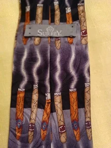 Corbata de seda Surrey Smoking Cigars 56"x4" - Imagen 1 de 7