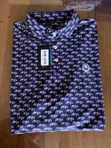NWT MEN'S RALPH LAUREN RLX POLO, SIZE: 2XL, COLOR: NAVY/RED (M30) - Picture 1 of 2