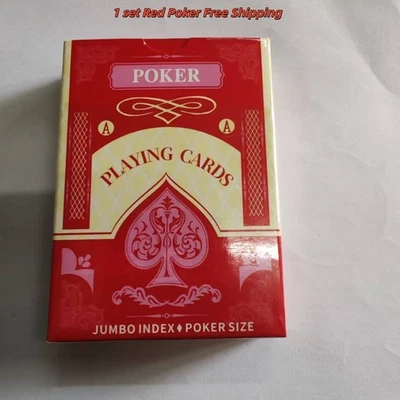 Red Casino Quality Waterproof Eco-friendly PVC ink Durable Playing Poker - Image 1 of 4