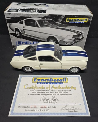 1:18 Exact Detail Shelby GT 350 Coupe 1966 White/ Blue stripes # 715 of 1,020 - Image 1 of 4