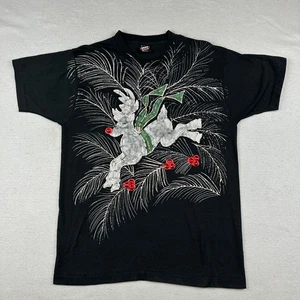 Camiseta De Colección Puntada Única Adulto Grande Negro Fruta Telar Mejor Fea Navidad Invierno - Imagen 1 de 11